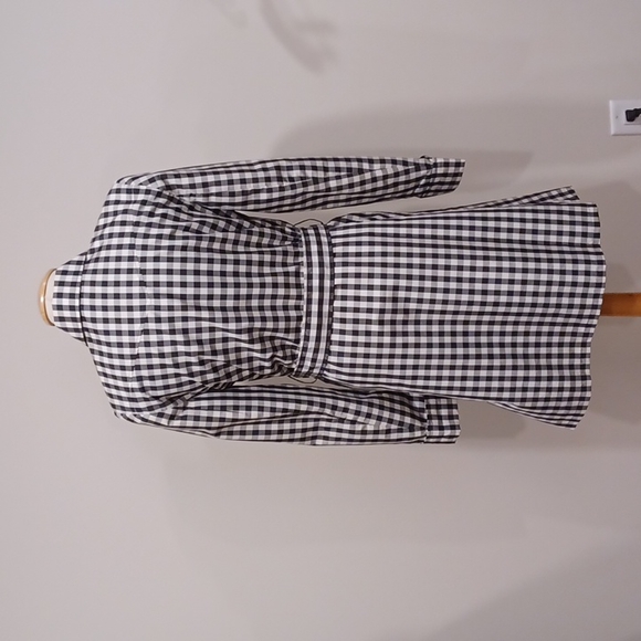 Bianca Nygard Gingham Check Lightweight Trench Coat- Sz. 6 - Picture 6 of 12